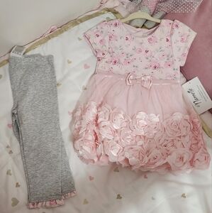 Nannette 2 Piece Toddler Girl Dress Set Size 2T NWT